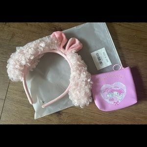 Only 2 LEFT! MY MELODY-NWT Headband & Coin Purse Set